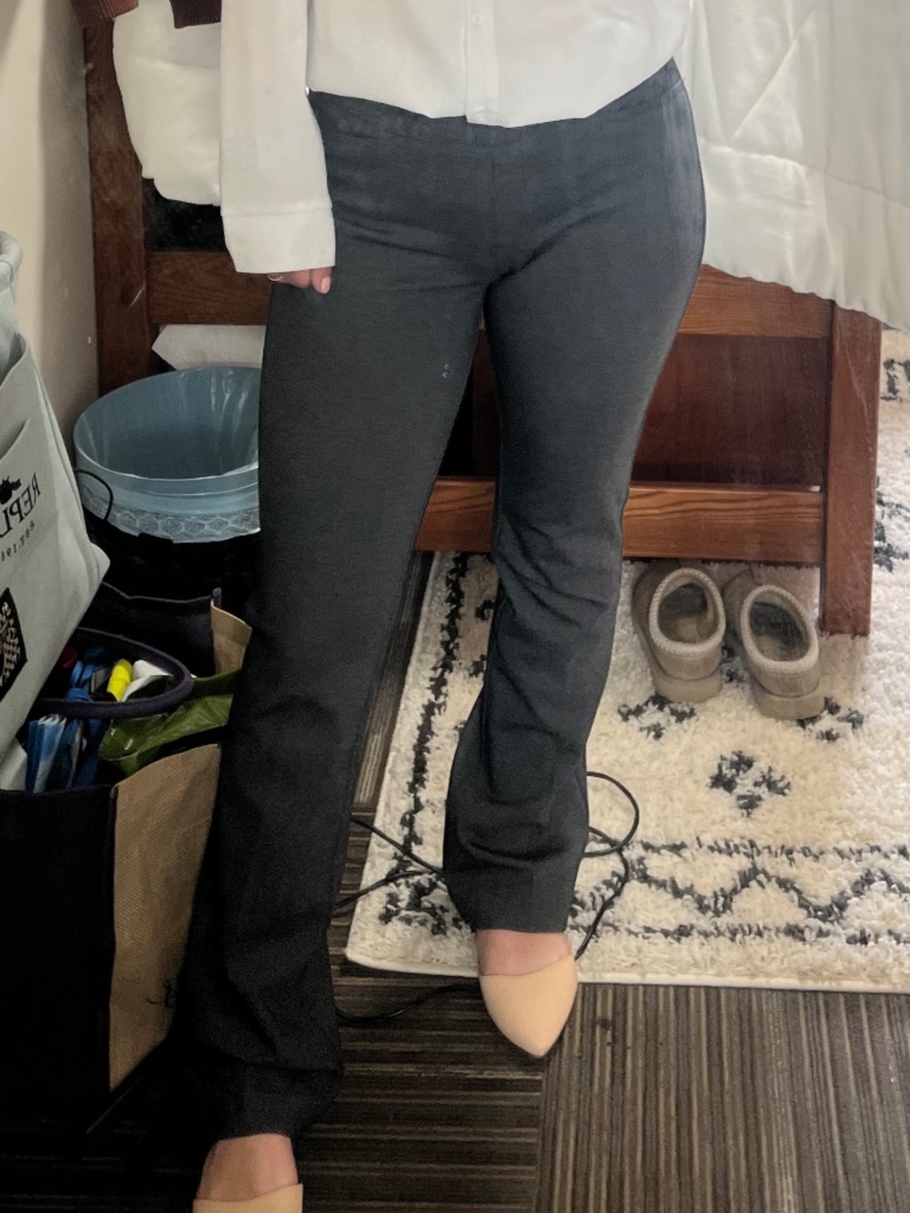 Express Grey High Rise Dress Pants